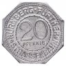 Купить Германия, Нюрнберг 20 пфеннигов 1921 "Ворота Тиэргартнертор" (трамвайный жетон)