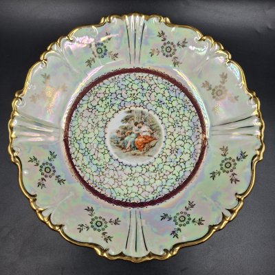 купить Блюдо глубокое (салатник) из сервиза "Мадонна", фарфор, деколь, люстр, золочение, ГДР, 1960-1990 гг.