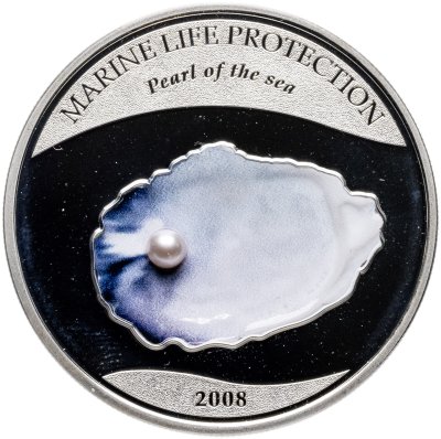 купить Палау 5 долларов 2008 «Жемчуг - Синяя Жемчужина» в футляре