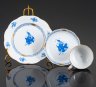 Купить Трио чайное, выполненное в фирменном дизайне "Chinese Bouquet" ("Apponyi Blue"), фарфор, роспись, золочение, Herend (Херенд), Венгрия, 1960-1990 гг.