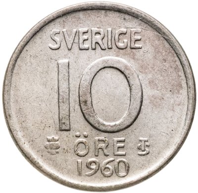 купить Швеция 10 эре (ore) 1960