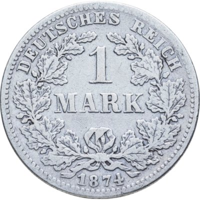 купить Германия 1 марка 1874 F знак монетного двора: "F" - Штутгарт