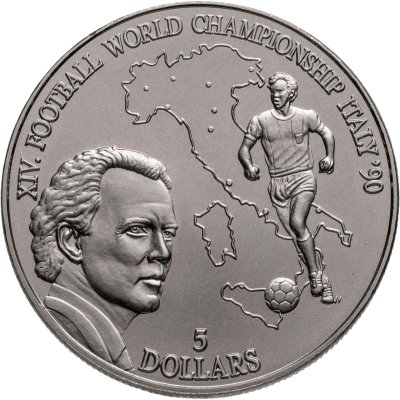 купить Ниуэ 5 долларов (dollars) 1990 "Чемпионат мира по футболу, Италия"
