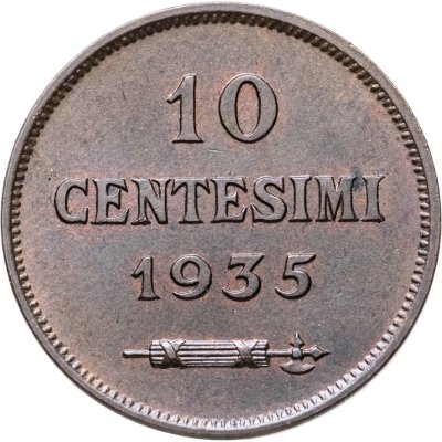 купить Сан-Марино 10 чентезимо (centesimi) 1935
