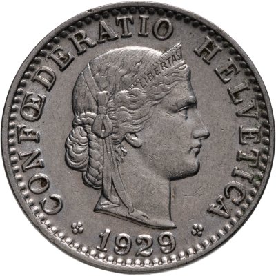 купить Швейцария 20 раппенов (rappen) 1929