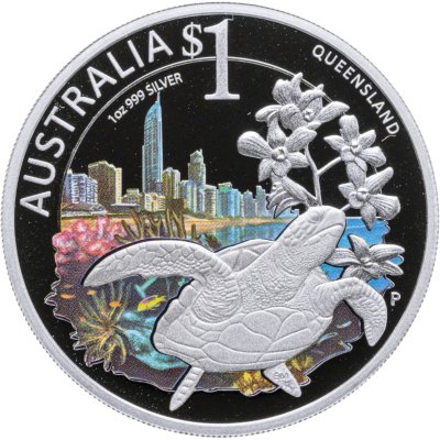 купить Австралия 1 доллар 2010 "Выставка ANDA - Брисбен - Квинсленд - Черепаха", в футляре с сертификатом