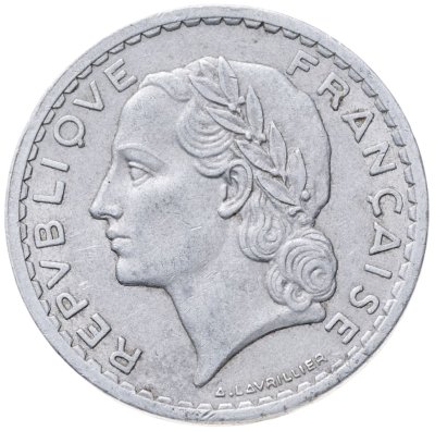 купить Франция 5 франков (francs) 1949 без обозначения монетного двора