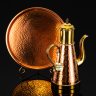 Купить Кофейник на подносе, выполненный в восточном стиле, Wikra Wertarbeit, медь, латунь, лужение, Германия, 1980-2000 гг.
