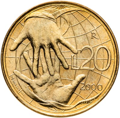 купить Сан-Марино 20 лир 2000 Солидарность