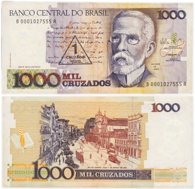 купить Бразилия 1000 крузейро 1987-1988