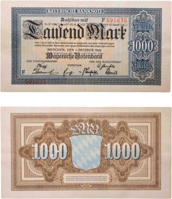 купить Германия 1000 марок 1922