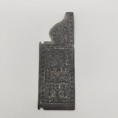 купить Правая створка от трёхстворчатого складня с изображение Воскресения и Преображения, латунь, литье, Российская империя, 1850-1900 гг.