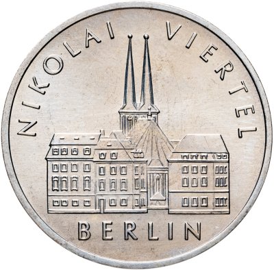 купить Германия (ГДР) 5 марок 1987 "750 лет Берлину – Квартал Николаи"