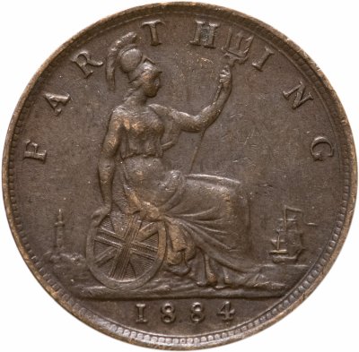 Купить Великобритания 1 фартинг (farthing) 1884