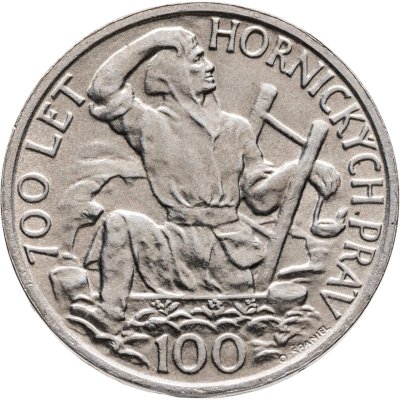 купить Чехословакия 100 крон (korun) 1949 "700 лет Праву добычи серебра в Йиглаве"