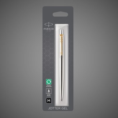 Купить Ручка гелевая Parker Jotter Core K694 Stainless Steel GT Mblack в блистере, Металлы: нержавеющая сталь, позолота, 2026 г.