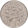 Купить Австрия 3 евро 2020 "Динозавр - Анкилозавр"
