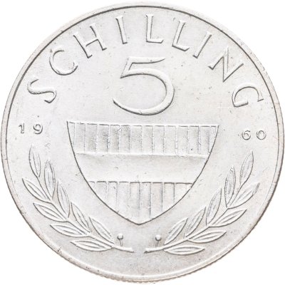 купить Австрия 5 шиллингов (shilling) 1960