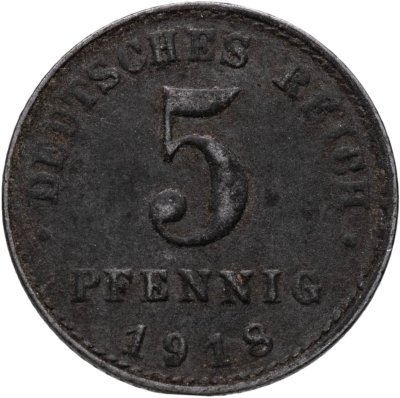 купить Германия 5 пфеннигов 1918