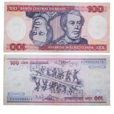 Купить Бразилия 100 крузейро 1981-1984 года (Pick 198b)