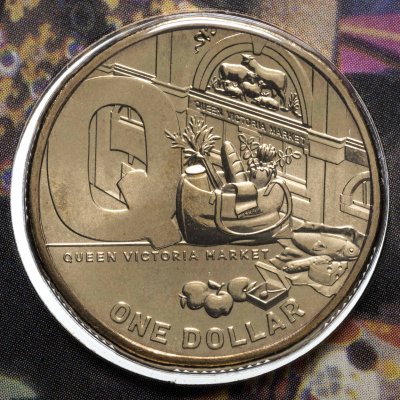 купить Австралия 1 доллар 2021 "Рынок королевы Виктории", в буклете с маркой