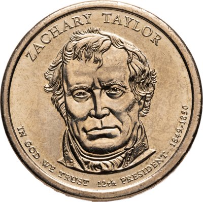купить США 1 доллар (dollar) 2009 "Закари Тейлор (12-й президент США)", знак монетного двора "P" - Филадельфия