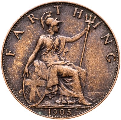 купить Великобритания 1 фартинг (farthing) 1905