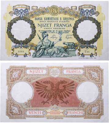 купить Албания 20 франков 1939