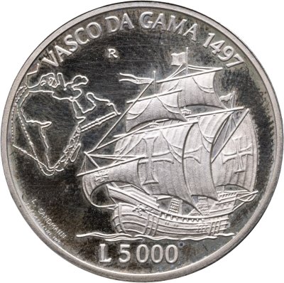 купить Сан-Марино 5000 лир (lire) 1997 "Васко да Гама"