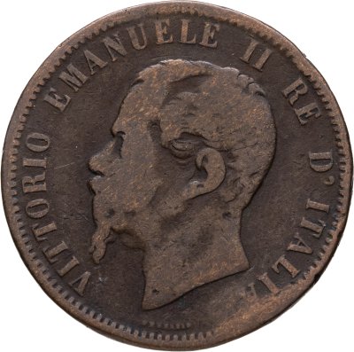 купить Италия 10 чентезимо (centesimi) 1862 M знак монетного двора: "M" - Милан