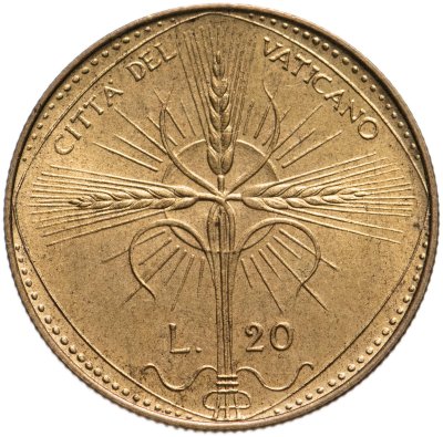 купить Ватикан 20 лир (lire) 1968