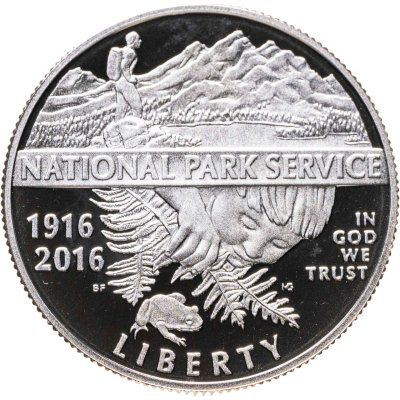 купить США 50 центов (1/2 доллара, half dollar) 2016 D 100 лет Службе национальных парков США, знак монетного двора: "S" - Сан-Франциско