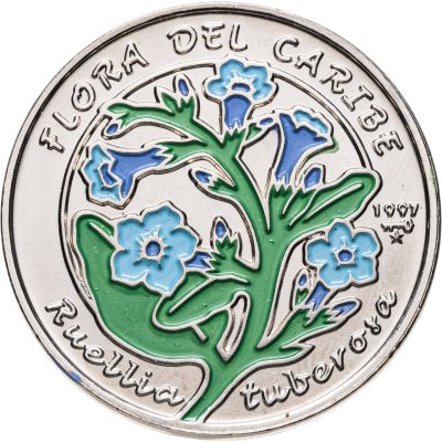 купить Куба 1 песо (peso) 1997 Карибская флора - Руэллия Тубероса