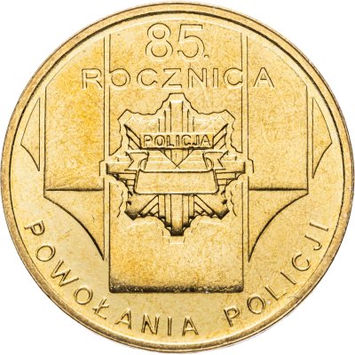 купить Польша 2 злотых 2004 "85 лет полиции Польши"