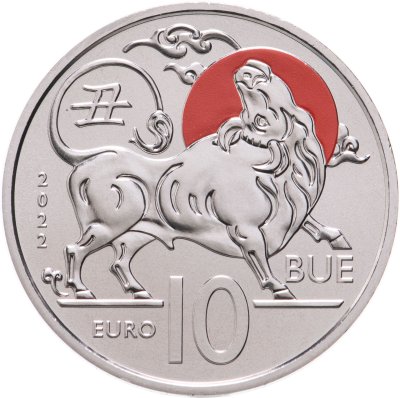 купить Сан-Марино 10 евро 2022 Китайский гороскоп - год быка