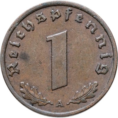 купить Германия, Третий рейх 1 рейхспфенниг (reichspfennig) 1938 "А"