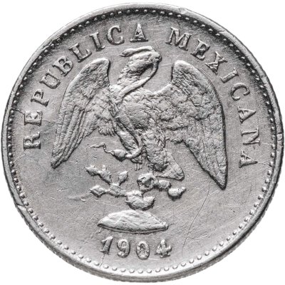 купить Мексика 5 сентаво 1904, знак монетного двора: "Cn H" - Кульякан