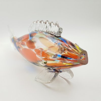 купить Статуэтка "Рыба" в пестрых тонах, стекло, гутная техника, СССР, 1970-1990 гг.