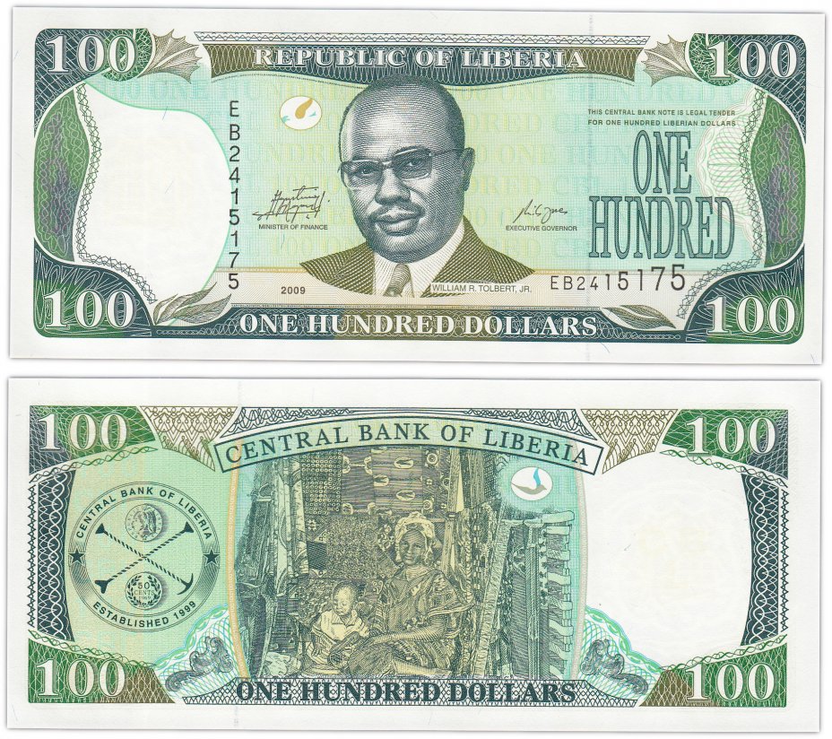 купить Либерия 100 долларов 2009 (Pick 30)