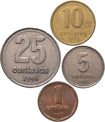 купить Аргентина набор монет 1992 - 1996 (4 штуки)