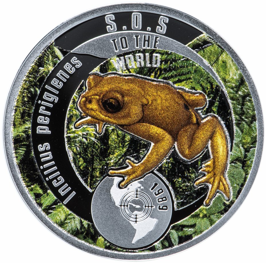 купить Остров Ниуэ 1 доллар 2016 "Золотая жаба", в футляре с сертификатом