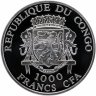 Купить Конго 1000 франков 2011 Proof «Пасха. Христос Воскресе» в футляре с сертификатом