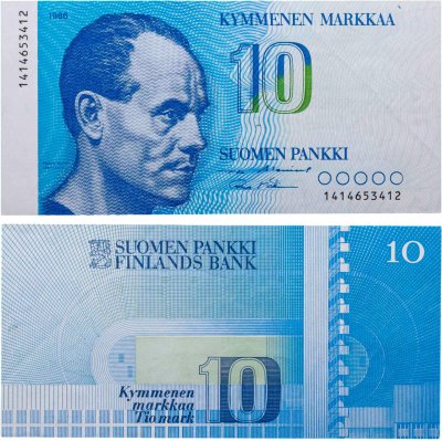 купить Финляндия 10 марок 1986