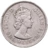 Купить Гонконг Британский 1 доллар (dollar) 1960 KN, отметка монетного двора "KN", крупный тип, гурт с желобом