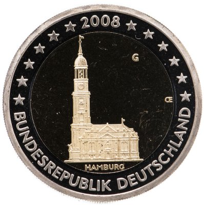 купить Германия 2 евро 2008 G "Федеральные земли Германии: Гамбург"