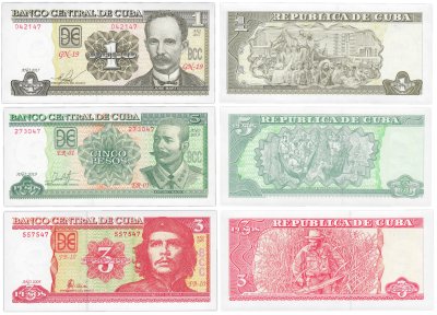 купить Куба набор 1,3, 5 песо 2005 -2019 годов