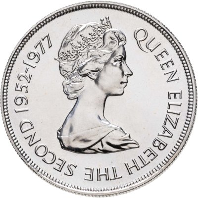 купить Маврикий 25 рупий (rupees) 1977 25 лет правления Королевы Елизаветы II