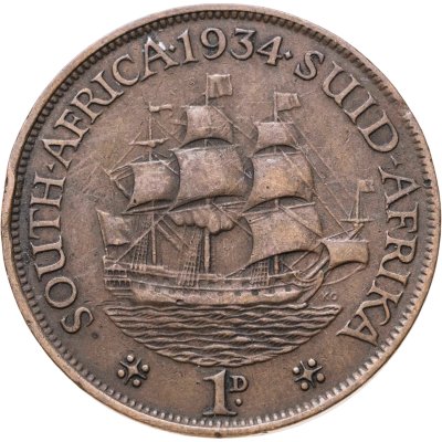 купить ЮАР 1 пенни (penny) 1934