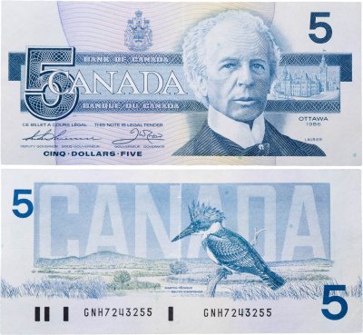 купить Канада 5 долларов 1986 года