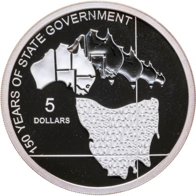 купить Австралия 5 долларов 2006 "150 лет государству - Тасмания", в футляре с сертификатом